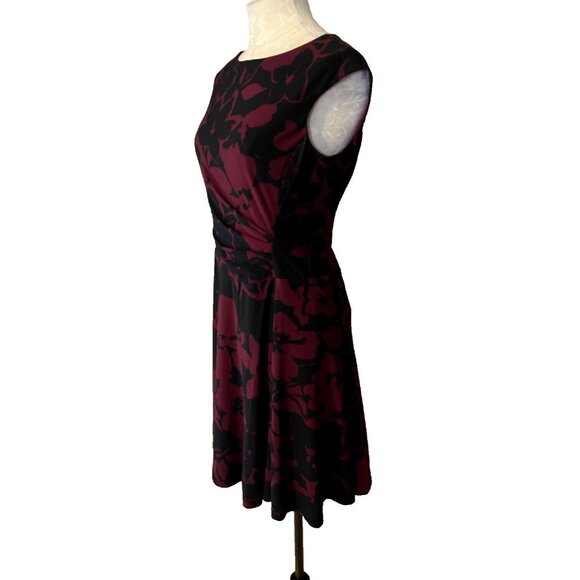 Ralph Lauren Dress 8 A Line Navy Plum Career Church Sleeveless Washable - Picture 5 of 8